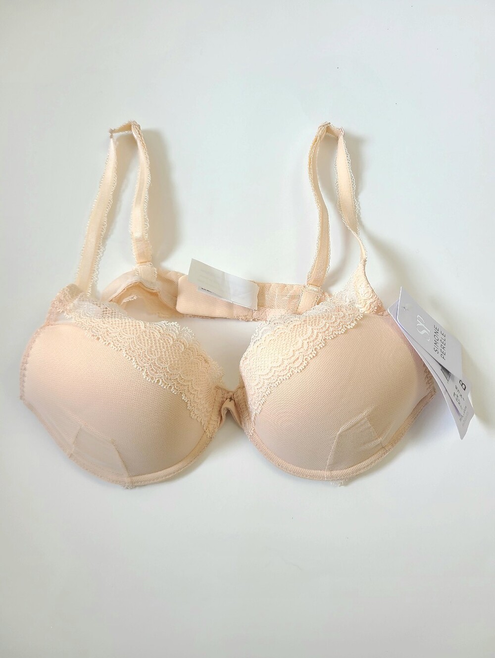 NWT Simone Perele Multi-Position Underwired Bra 34B Removable Padding Lace Trim